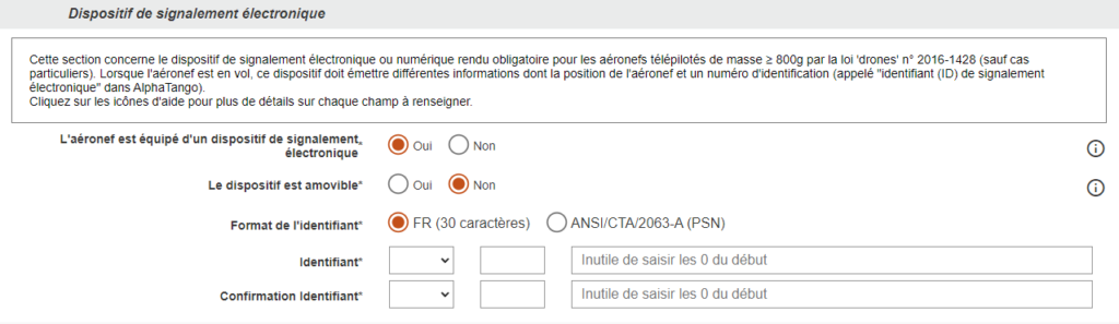 alpha tango dispositif de signalement electronique non amovible